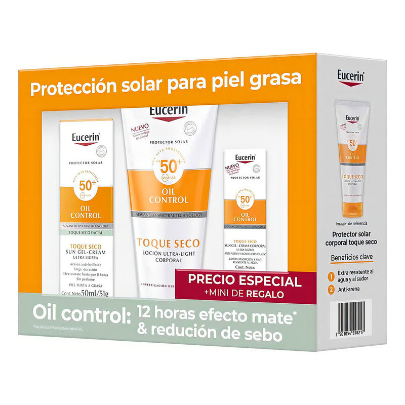 Pack Sun Oil Control Facial 50ml+oil Control Corporal 200ml