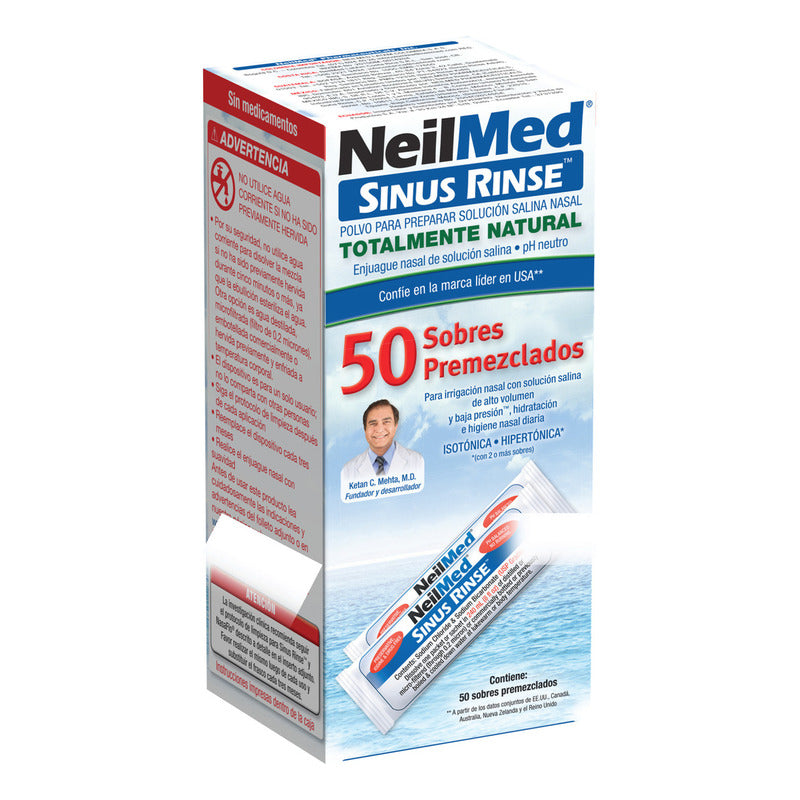 Neilmed Sinus Rinse All Natural Enjuague Nasal 50 Sobres Premezclados