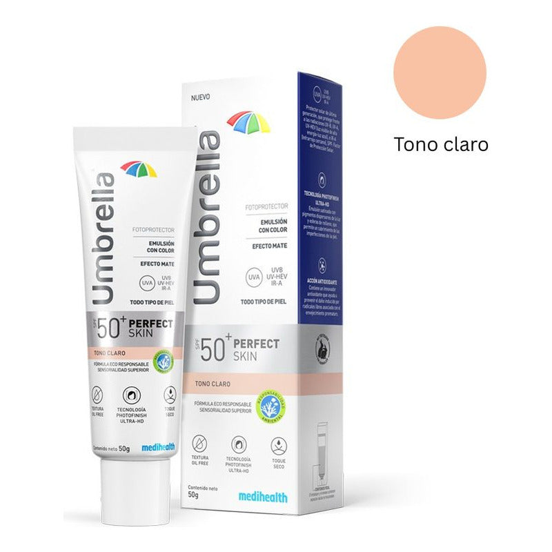 Umbrella Perfect Skin Tono Claro Spf 50+,color Efecto Mate