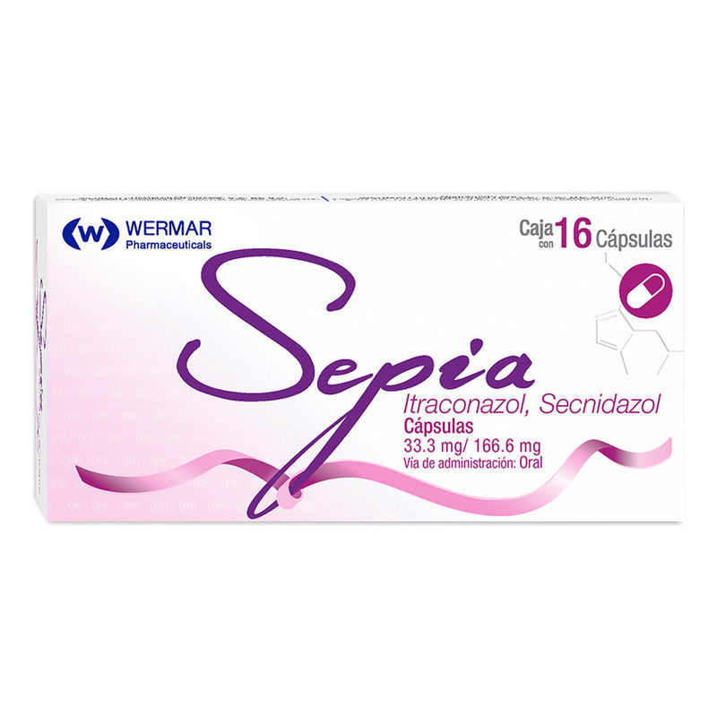 Sepia Caps 33,3/166,6 Mg, 16 Cápsulas