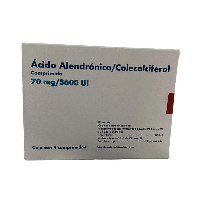 Ácido Alendrónico/colecalciferol 70mg 4 Tabletas