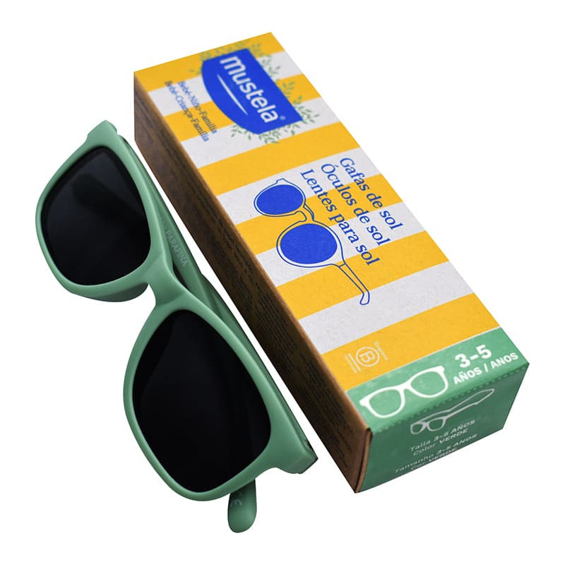 Mustela Lentes Solares Para Niño 3 - 5 Años Cuadrado Verde Claro Gris Oscuro Verde Claro Verde Claro