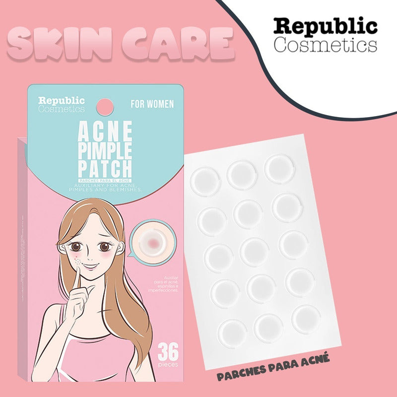 Parches Auxiliar De Acne Elimina Puntos Negros Mujer 36 Pcs Tipo De Piel Mixta