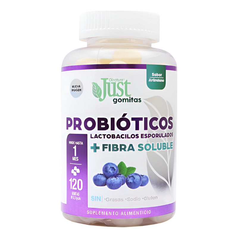 Just Probióticos Lactobacilos Suplemento Arándano 120 Gomas Arándano