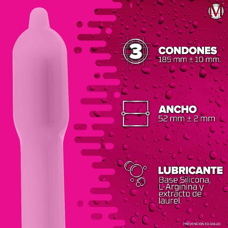 Caja De Condones M Force Multi - O Bi-orgasmo X3 Piezas