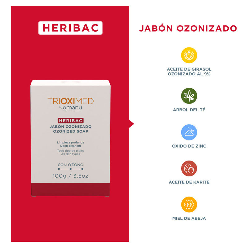 Heribac Jabón Ozonizado 100 G - Trioximed By Omanu