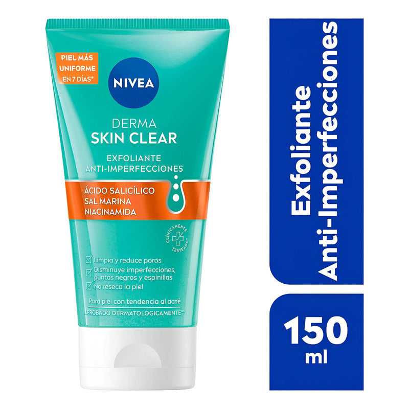Exfoliante Anti-imperfecciones Derma Skin Clear 150ml Nivea Con Tendencia Al Acné Día/noche