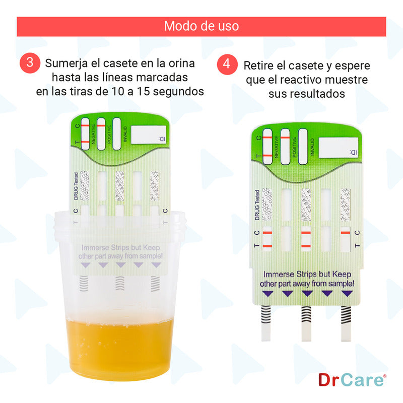 Kit Pruebas Antidoping Farmacia Drogas Orina 3 Elementos 25 Pzs