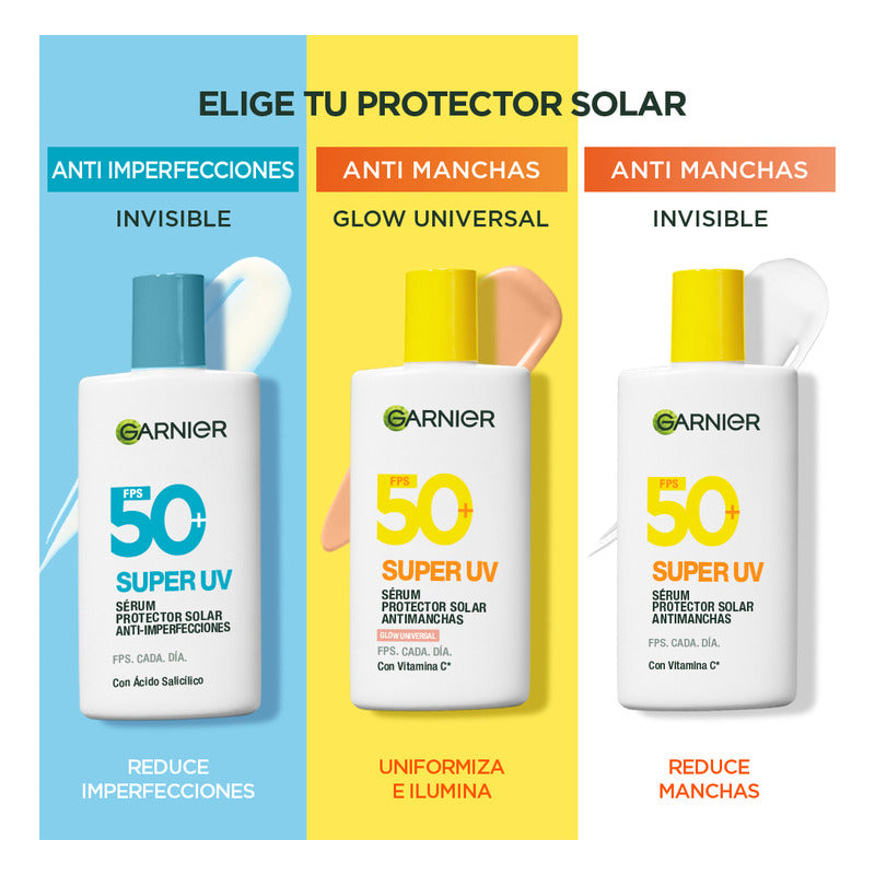 Protector Solar Garnier Superuv Acido Salicilico Fps50+ 40ml