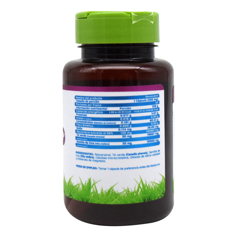 Resveratrol 30 Cápsulas Vidanat Sabor Sin Sabor