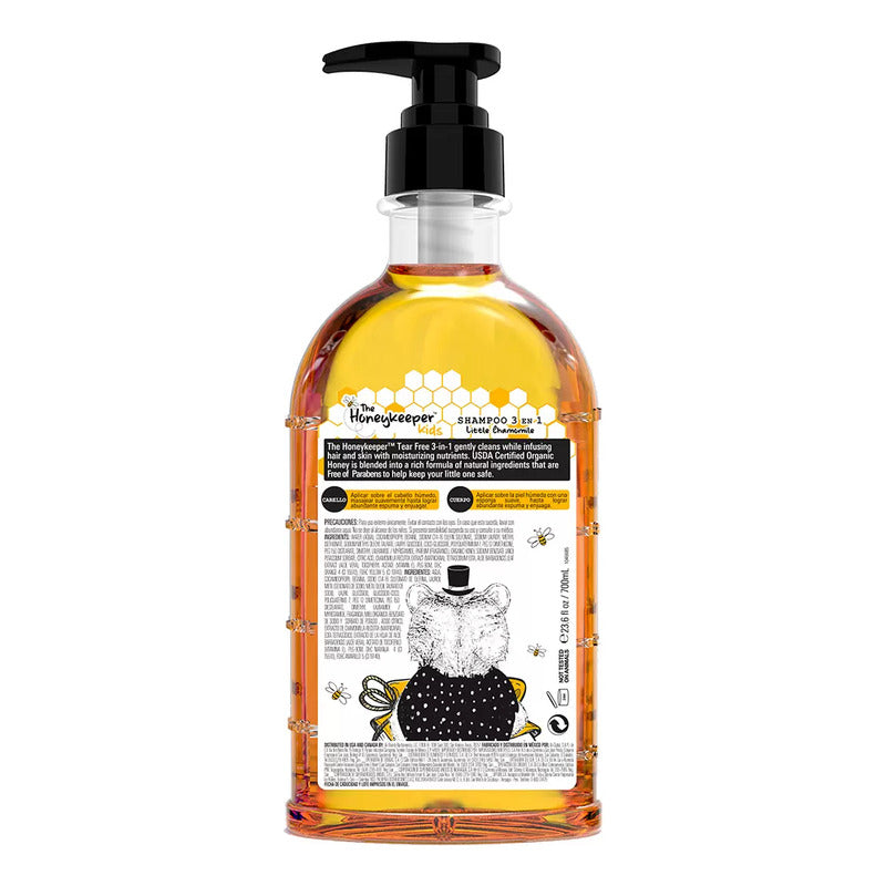 Shampoo Para Bebes Y Niños Miel Organica Y Manzanilla 700 Ml The Honeykeeper