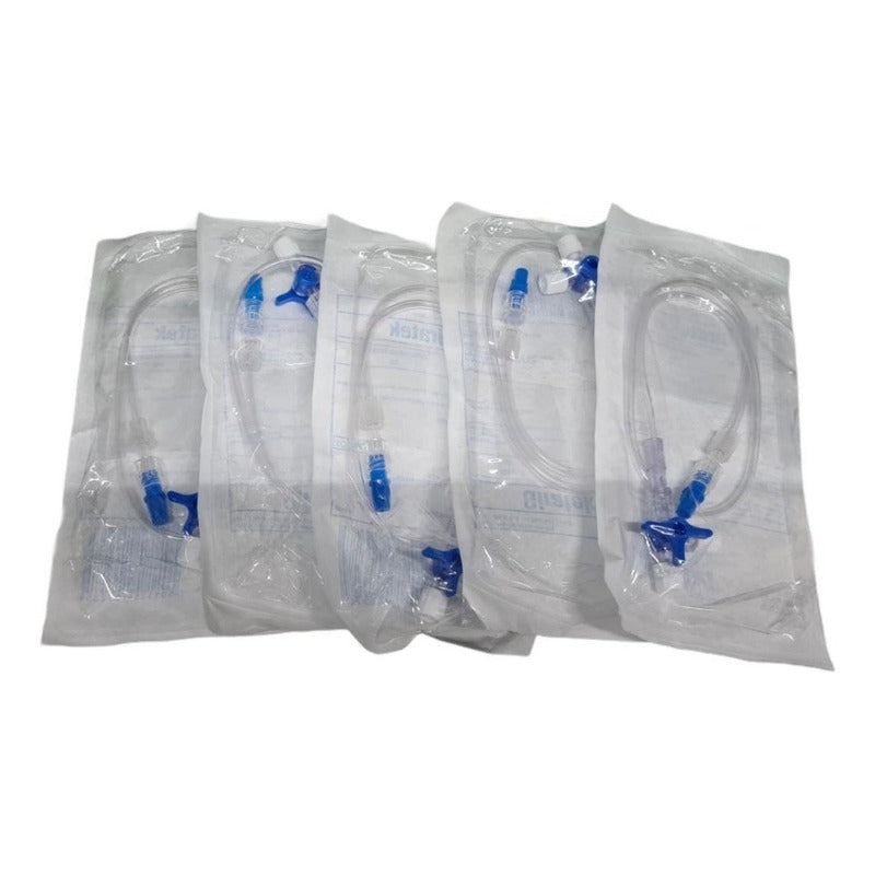 Giratek Llave De 4 Vías Estéril Con Extensión(50cm) 5piezas