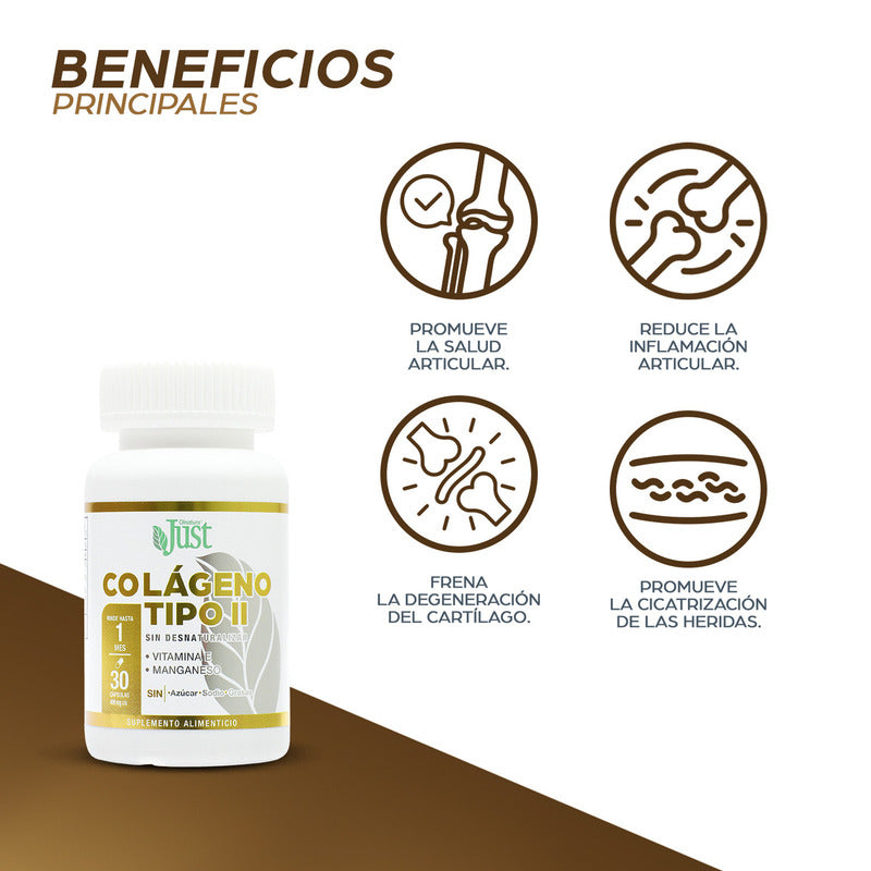 Colágeno Tipo Ii Olnatura Just 30 Cápsulas Natural - Natural