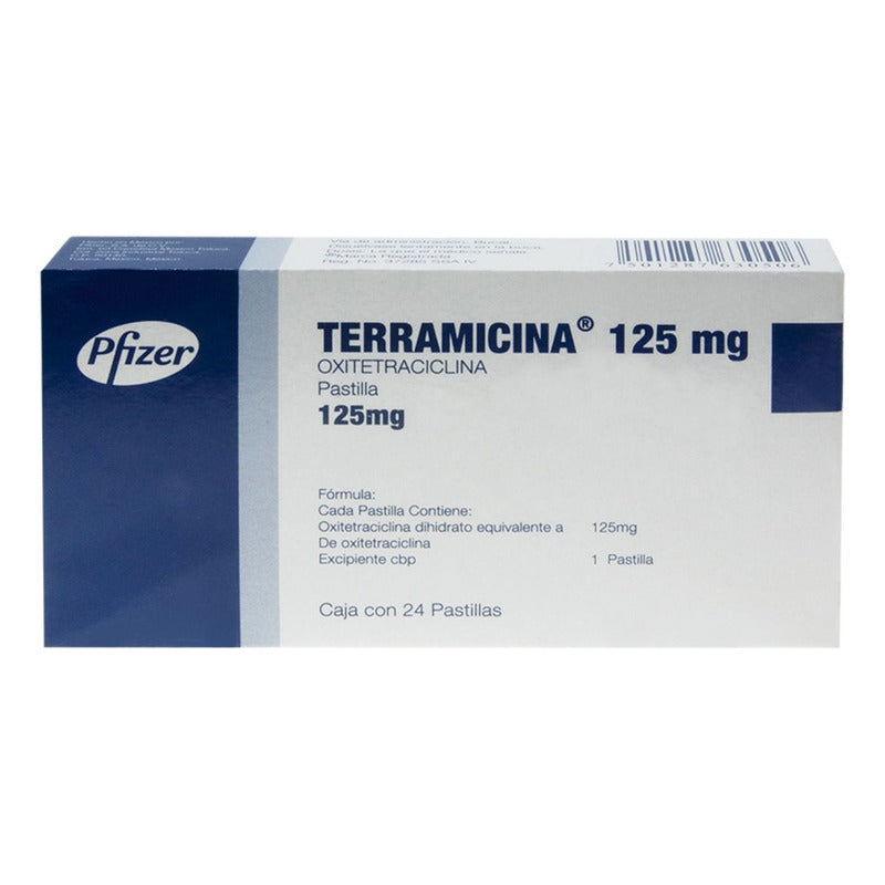 Terramicina Tableta 125 Mg, 24 Trociscos