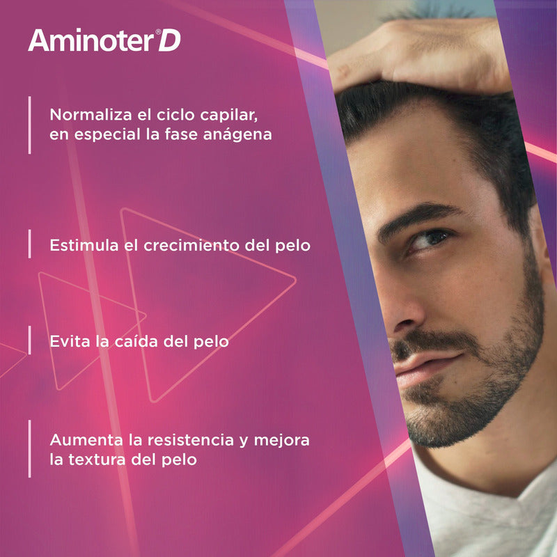 Aminoter D Suplemento Anti Caída De Cabello Vitamina D 30cap