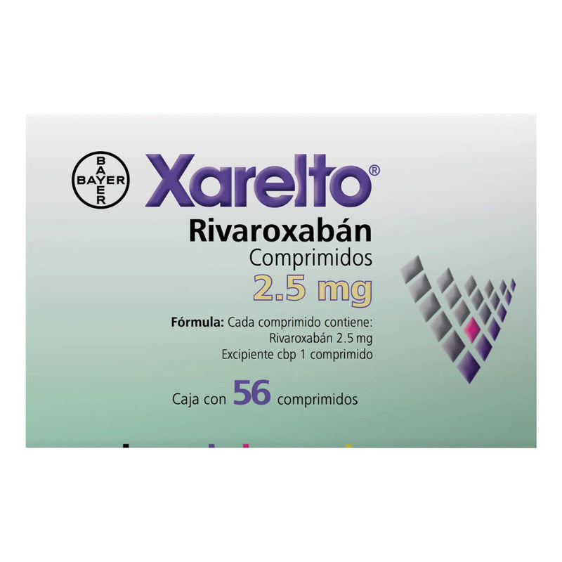 Xarelto Rivaroxabán 2.5mg 56 Comprimidos