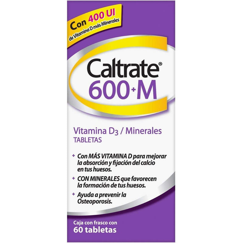 Caltrate Suplemento De Calcio 600+m 60 Tabs