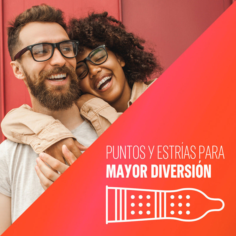 Sico® Play Condones Texturizados, Caja De 3 Pzas