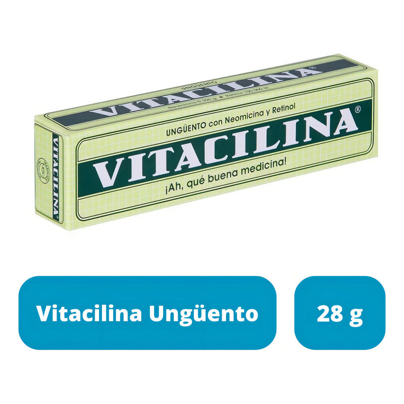 Vitacilina Ungüento Multiusos, Protege Y Humecta La Piel, 28 G