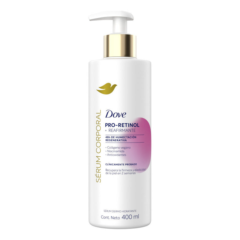 Dove Sérum Corporal Pro-retinol Reafirmante, Recupera Elasticidad E Hidratación, 400 Ml