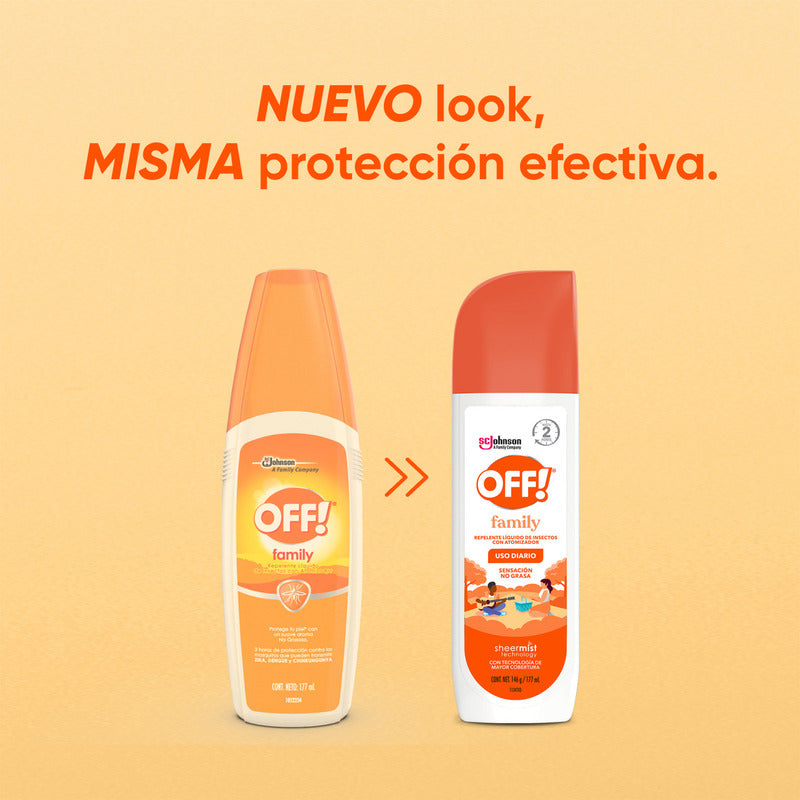 Repelente De Mosquitos En Spray Off Family 177ml