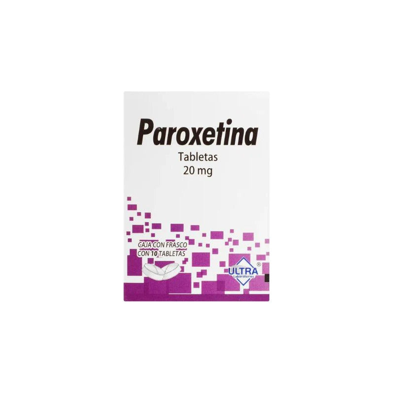 Paroxetina Ultra 20mg Con 10 Tabletas