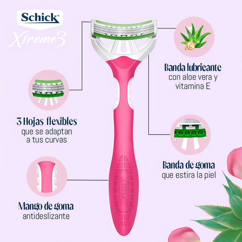 Rastrillo Schick Mujer Xtreme 3 Piel Sensible 2 Unidades