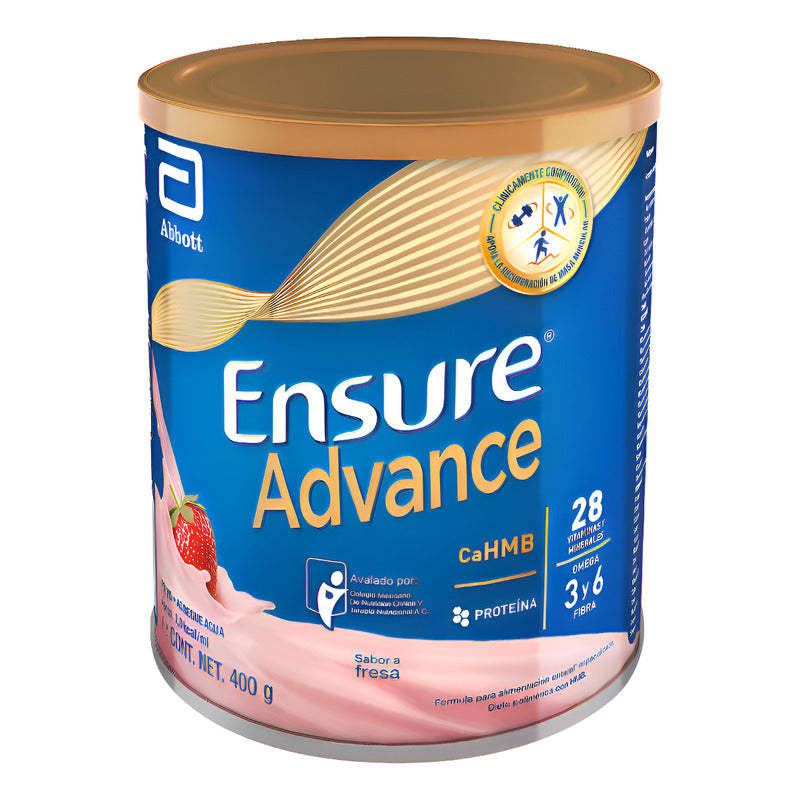 Ensure Advance Suplemento Polvo Lata Fresa 400g