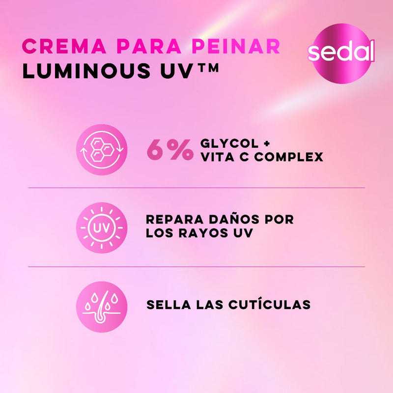 Crema Para Peinar Luminous Uv 300 Ml Sedal