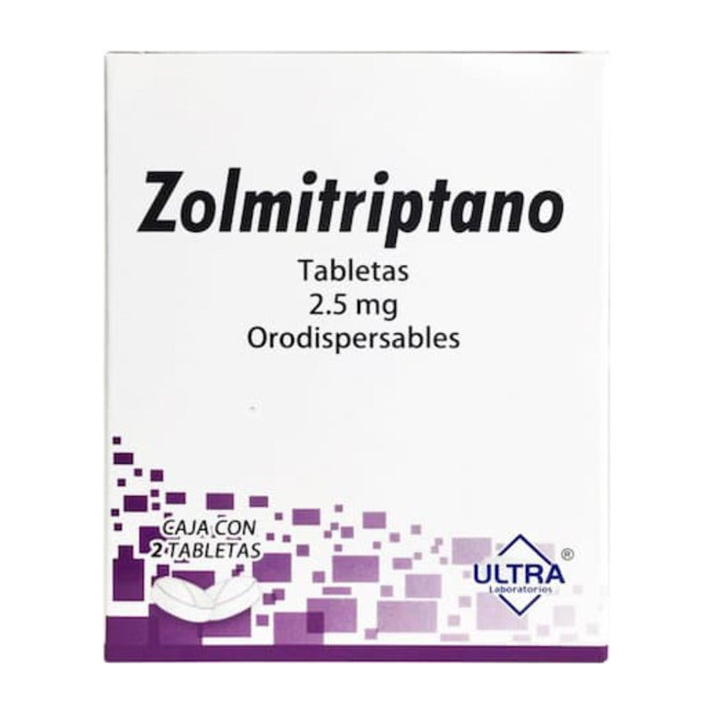Zolmitriptano 2,5 Mg Orodispersables, 2 Tabletas
