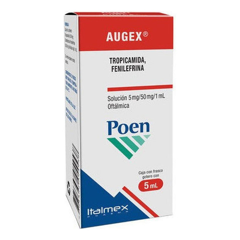 Augex Solución Oftálmica Tropicamida Fenilefrina , 1 Frasco Gotero 5 Ml