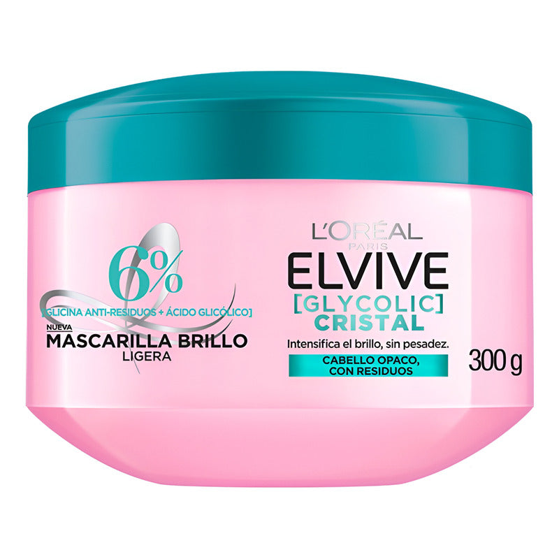 L'oréal Paris Mascarilla Para Cabello Glycolic Cristal  300g