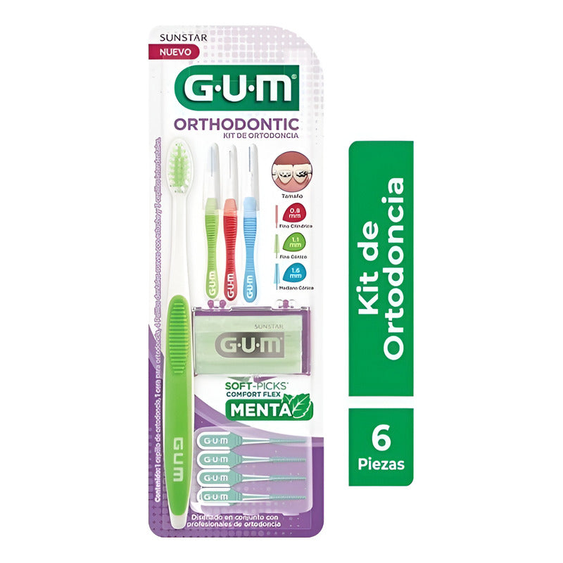 Kit De Ortodonciahigiene Bucal Gum 6 Piezas