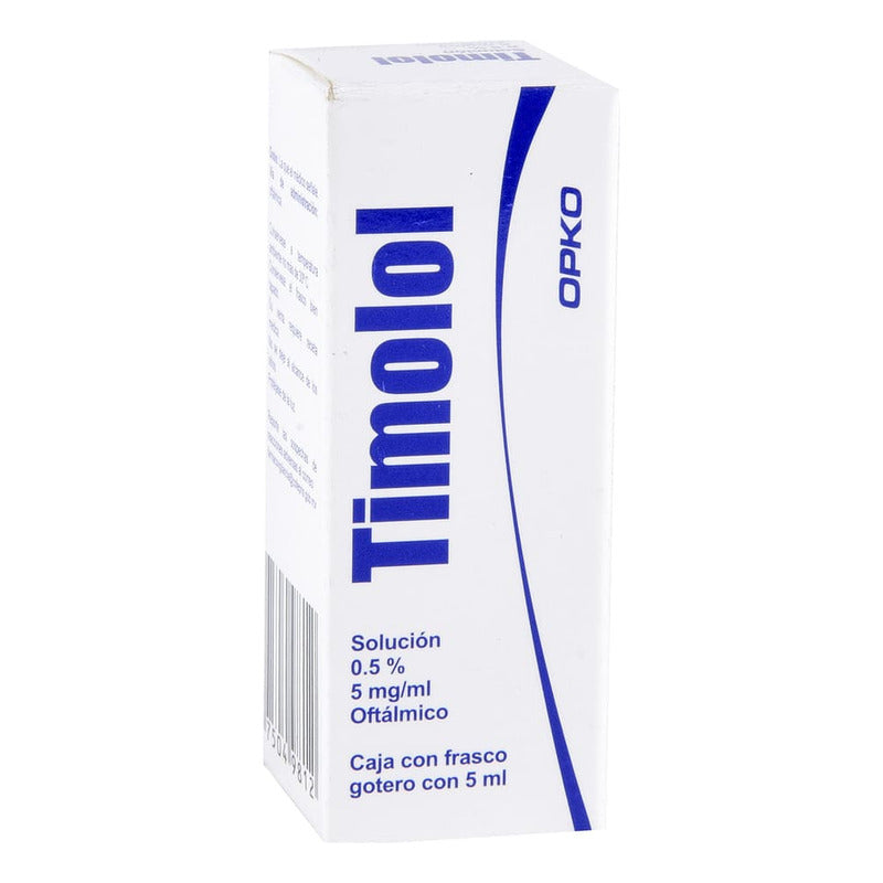 Timolol Solución Oftálmica 5 Mg/ml, 1 Frasco Gotero 5 Ml