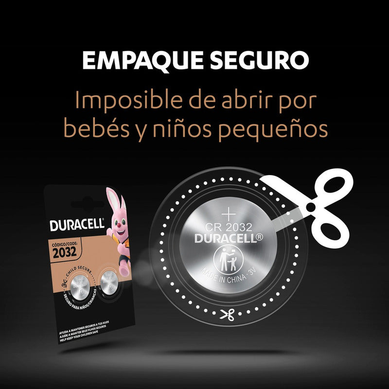 Duracell Pilas Cr2032, Pilas De Botón Litio, 2 Pilas