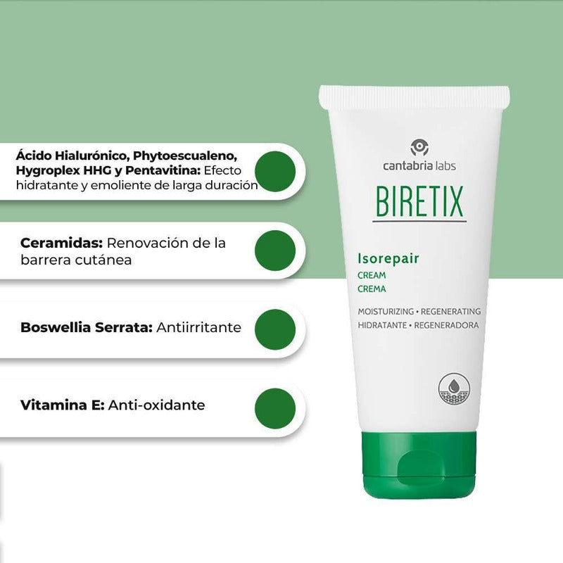Biretix Isorepair Crema 50 Ml - - Ml Tipo De Piel Mixta