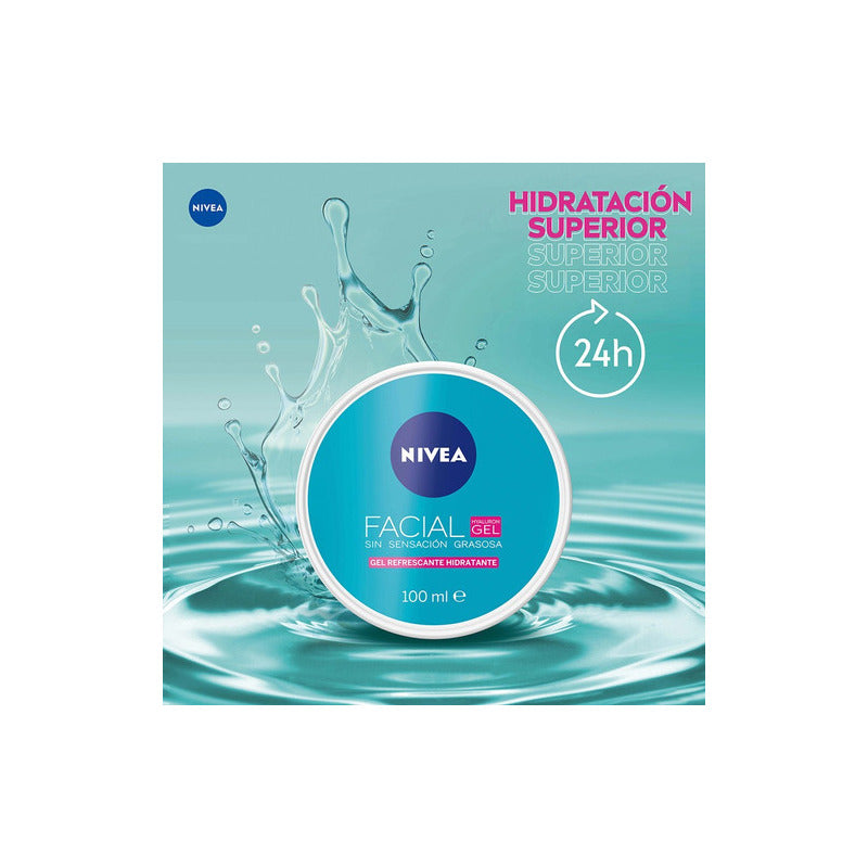 Nivea Gel Facial Refrescante E Hidratante Con Hyaluron 100ml - Grasa/mixta - Día
