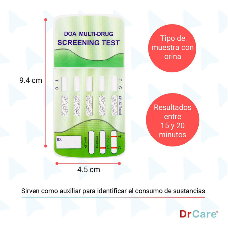 Pruebas Antidoping Orina Detección Drogas De 5 Parámetros