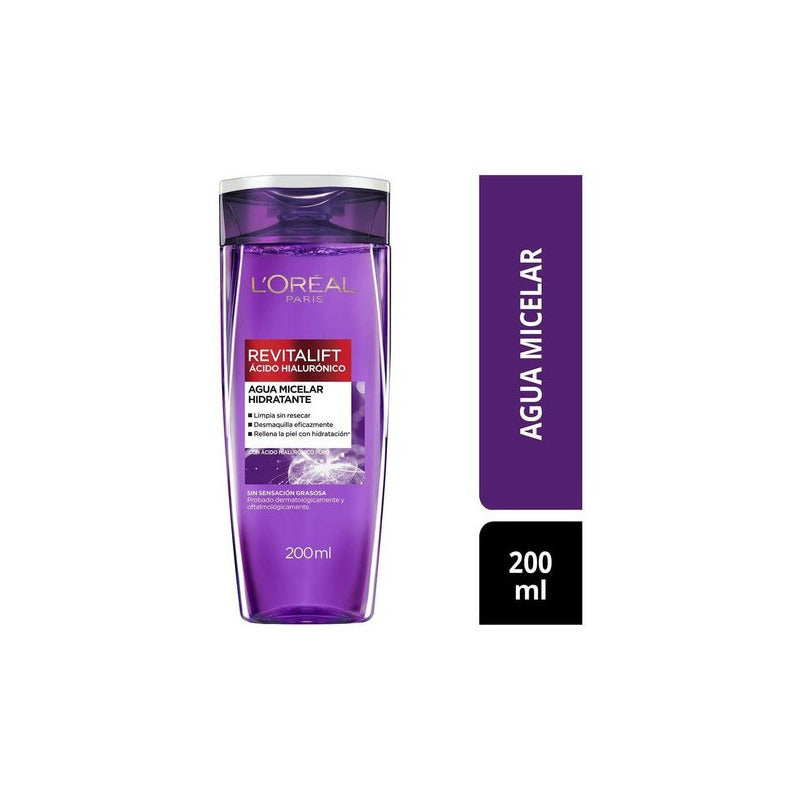 Agua Micelar L'oreal París Revitalift Hialurónico X 200 Ml