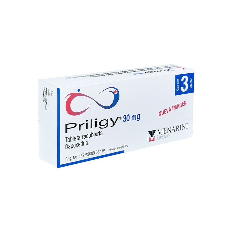 Priligy Dapoxetina 30mg Caja Con 3 Tabletas