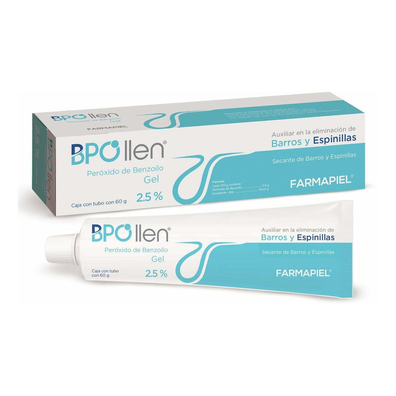 Gel Peróxido De Benzoílo Al 2.5% Bpollen Para Piel Grasa De 60g