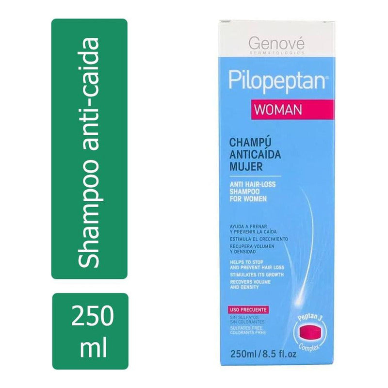 Genové Pilopeptan Woman Champú Shampoo Anticaída 250 Ml Fortalece Y Estimula El Crecimiento Capilar Femenino