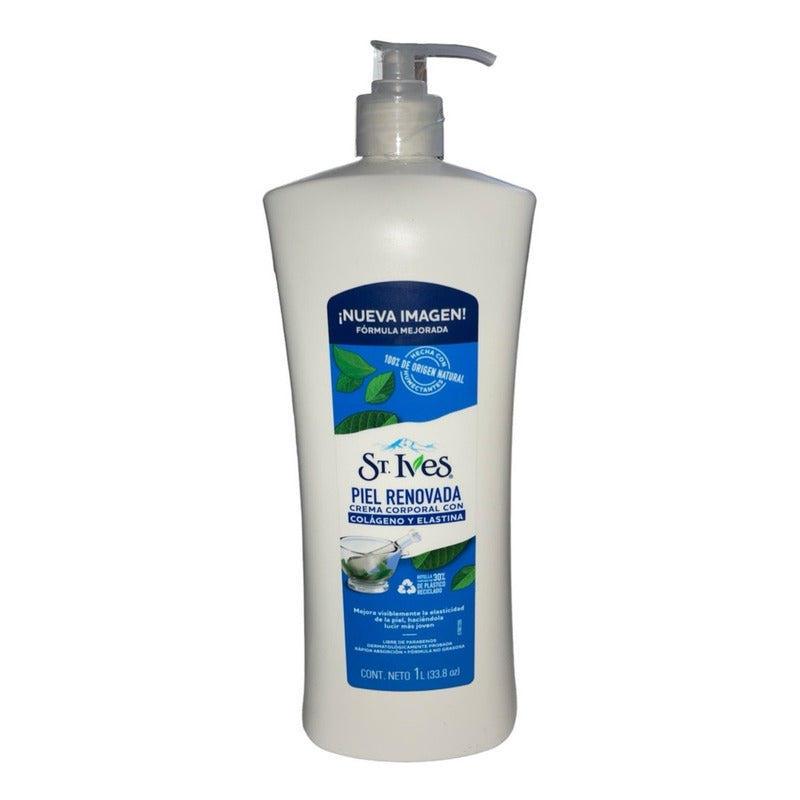 Crema Corporal Piel Renovada St. Ives Colageno Y Elastina 1l Limón
