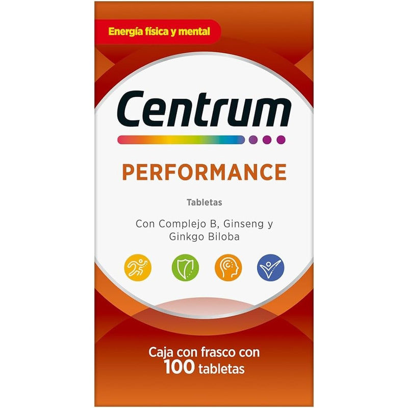 Multivitaminico Centrum Performance - 100 Tabletas Sin Sabor