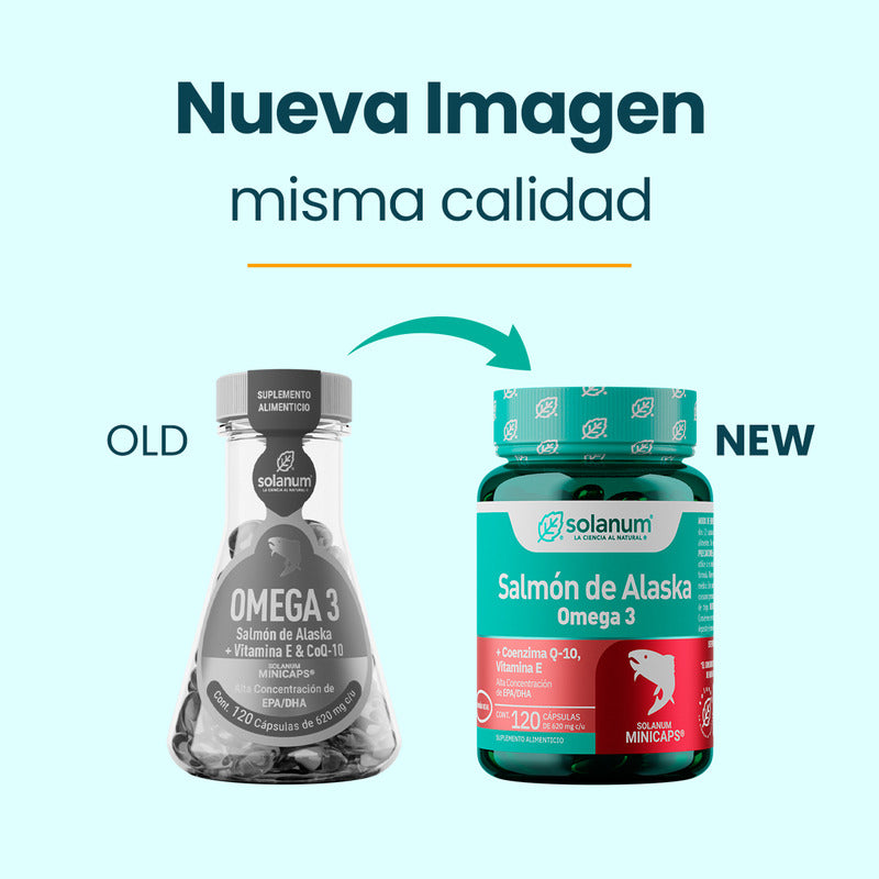 Solanum Omega 3 Salmón De Alaska+vit.e &coq-10 120mincap Sfn Sabor Sin Sabor