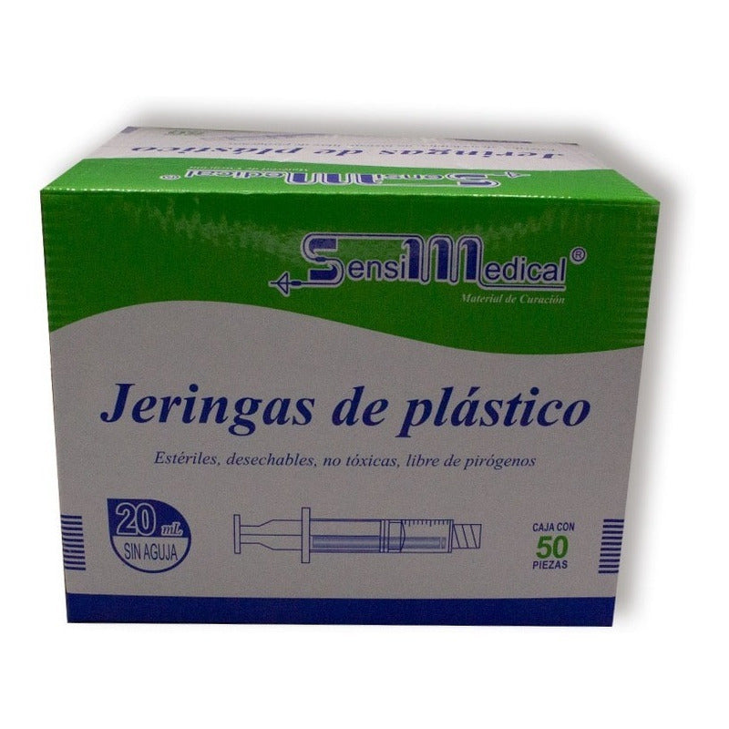 Jeringa De 20ml Sin Aguja Sensimedical 50 Unidades