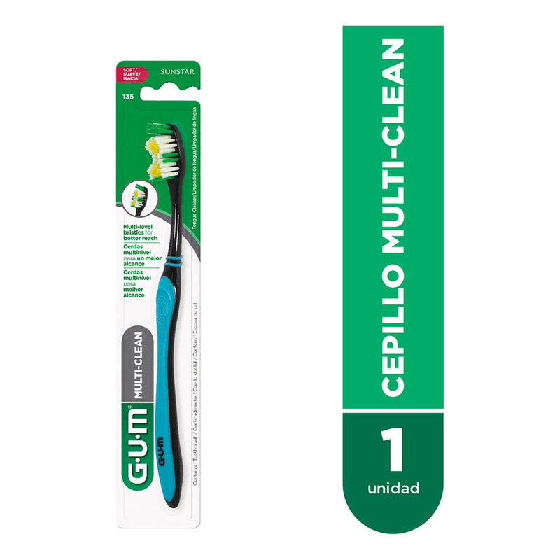 Gum Cepillo Dental Multi-clean Suave 1 Unidad