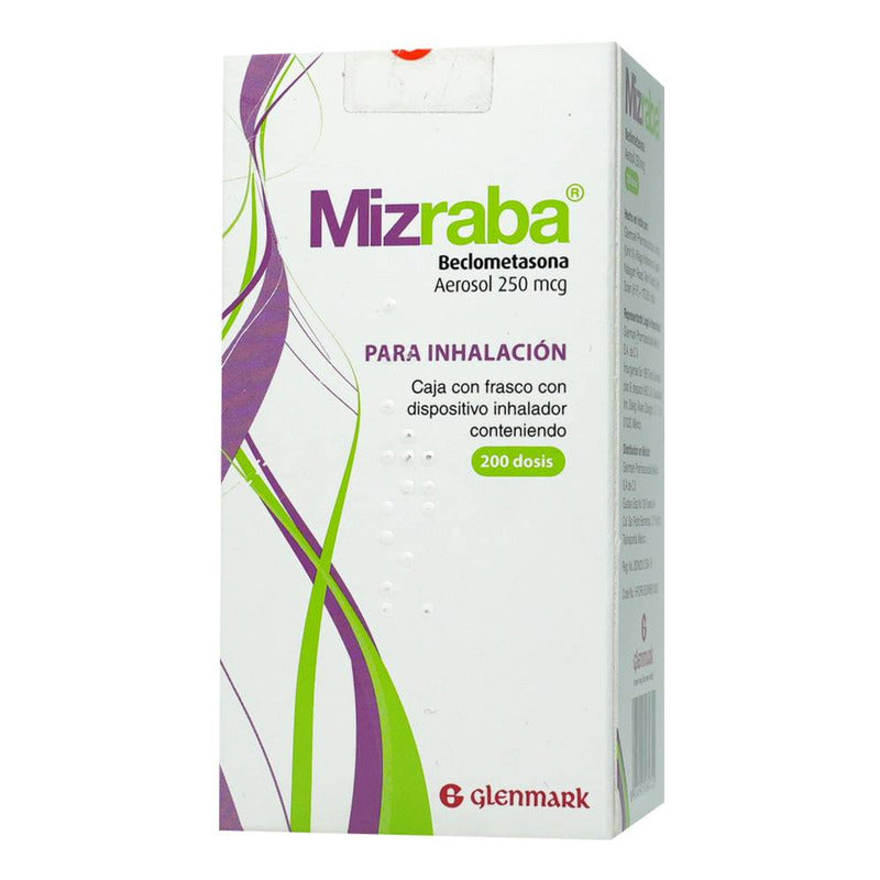 Mizraba Aerosol 250 Mcg/dosis, 1 Frasco 200 Dosis + Inhalador