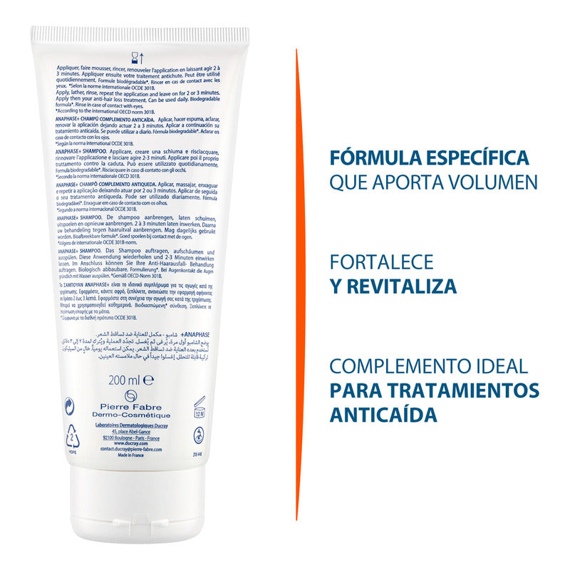 Shampoo Ducray Anaphase+ Fortalecedor Anticaída 200ml