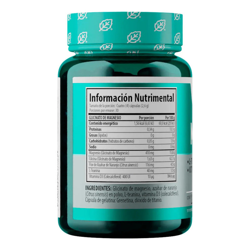 Solanum Glicinato De Magnesio 120 Capsulas De 650mg C/u Sin Sabor